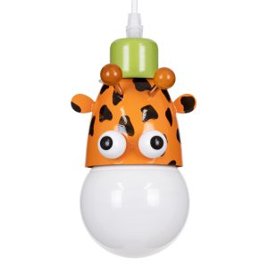 GIRAFFE 00638 Παιδικό Κρεμαστό Φωτιστικό Φιγούρα Μονόφωτο 1 x E27 IP20 Πολύχρωμο Μέταλλο – Μ12 x Π10.5 x Υ13.5cm
