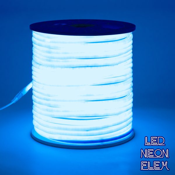 70595 TUBE 360° Degree Neon Flex Epistar LED SMD 2835 1m 12W/m 120LED/m 840lm/m 360° DC 230V Αδιάβροχη IP68 Μπλε Dimmable