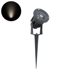 TREELIGHT-TZINA 90352 Σποτ Φωτισμού Ειδικό για Φυτά – Δέντρα με Βάση Κήπου / Καρφωτό LED 3W 285lm 10° DC 24V Αδιάβροχο IP65 L10.5 x W7.5 x H7.5cm Φυσικό Λευκό 4500K – Γκρι Ανθρακί – 3 Years Warranty
