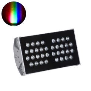 FLOOD-TENA 90222 Προβολέας Wall Washer για Φωτισμό Κτιρίων LED 72W 6120lm 10° DC 24V Αδιάβροχο IP65 L29.8 x W15.5 x H18cm RGBW DMX512 – Ασημί – 3 Years Warranty