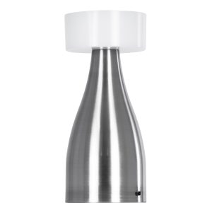 DOLLY 76468 Επαναφορτιζόμενο Επιτραπέζιο Φωτιστικό Πορτατίφ LED 1.5W 105lm 120° DC 5V IP44 CCT Ultra Θερμό 1500K – Φυσικό Λευκό 4500K – Ψυχρό Λευκό 6000K Dimmable Ασημί & Λευκό Πλαστικό – Μ9 x Π9 x Υ21cm – 2 Χρόνια Εγγύηση