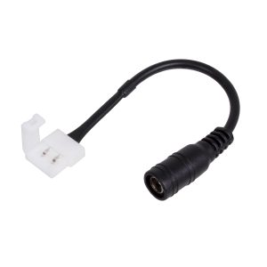 70740 Ταχυσύνδεσμος Τροφοδοσίας IP20 – Strip To Power Connector 5.5*2.1 για Ένωση 1 x Μονόχρωμη Ταινία LED Πλάτους 10mm