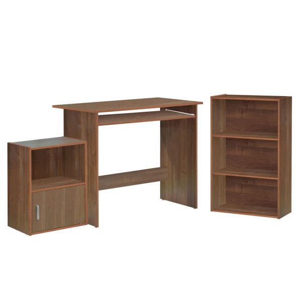 DECON Set Γραφείο Κερασί: Γραφείο 90x50x75cm Βιβλιοθήκη 50x23x80cm Ντουλάπι 41x29x54cm - Image 2