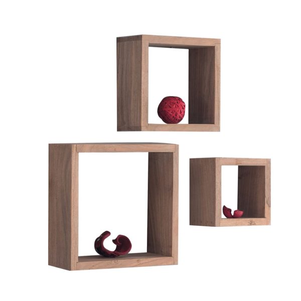 TRIO Set - 3 Ράφια Ξύλο Ακακία Φυσικό - Image 2
