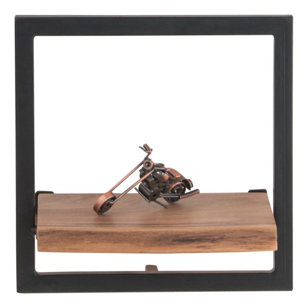 LIZARD Frame Ράφι Μέταλλο Βαφή Μαύρο, Ξύλο Ακακία Φυσικό - Image 2