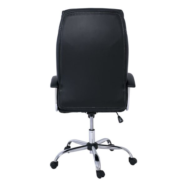 BF5700 Πολυθρόνα Διευθυντή Μέταλλο Χρώμιο, Pu Μαύρο - Image 4
