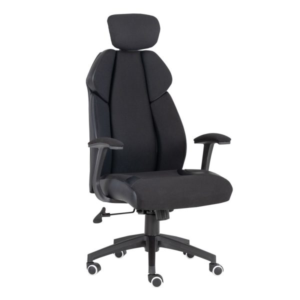 BF8300 Πολυθρόνα Γραφείου Διευθυντή, Microfiber Μαύρο PU Μαύρο - Image 2