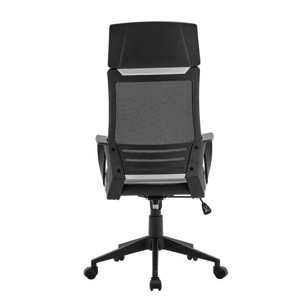 BF2500 Πολυθρόνα Γραφείου Διευθυντή Mesh Μαύρο - Pu Μαύρο - Image 5