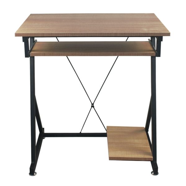 UNIT Γραφείο Η/Υ Μέταλλο Βαφή Μαύρο, Melamine Απόχρωση Sonoma - Image 5