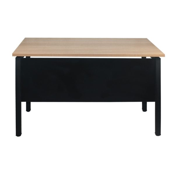 UNIT Γραφείο Μέταλλο Βαφή Μαύρο, Melamine Απόχρωση Sonoma - Image 5