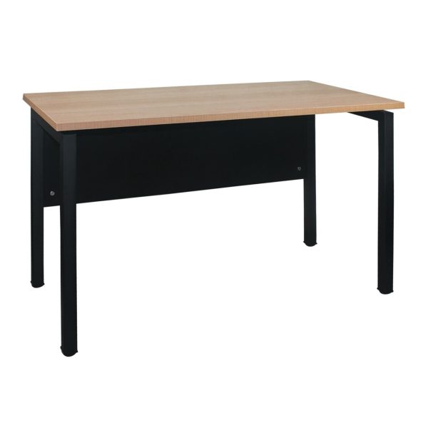 UNIT Γραφείο Μέταλλο Βαφή Μαύρο, Melamine Απόχρωση Sonoma - Image 2