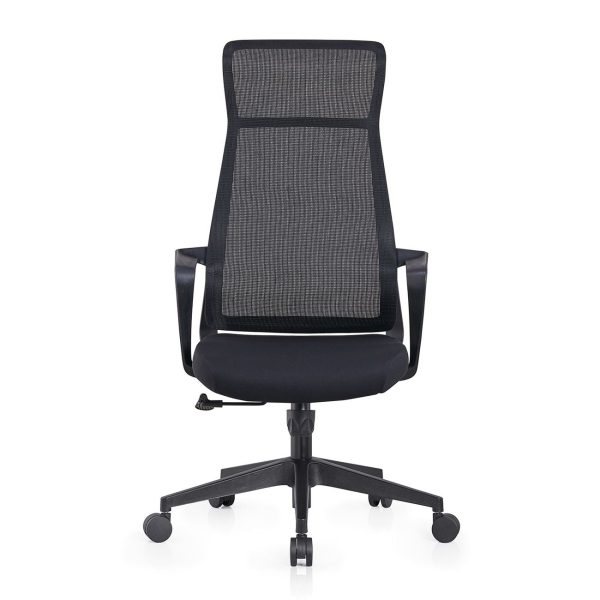 BF2990  Πολυθρόνα Γραφείου Διευθυντή, Mesh Μαύρο, Ύφασμα Μαύρο - Image 5