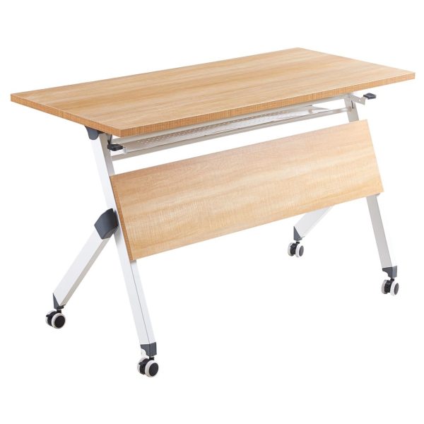 UNIT Γραφείο Η/Υ, Μέταλλο Βαφή Άσπρο, Melamine Απόχρωση Sonoma - Image 2