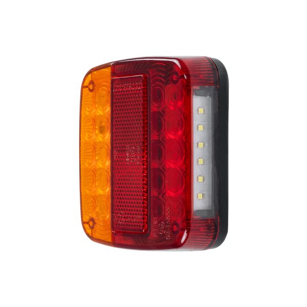 79930 Ζευγάρι Universal Φανάρια για Τρέιλερ LED - DC 12V - Κόκκινο - Πορτοκαλί - Λευκό - Αδιάβροχα IP66 - Μ10.3 x Π10.3 x Υ3cm - 1 Χρόνο Εγγύηση - Image 3