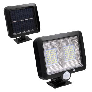 71459 Αυτόνομος Ηλιακός Προβολέας LED SMD 10W 260lm με Ενσωματωμένη Μπαταρία 1200mAh – Φωτοβολταϊκό Πάνελ με Αισθητήρα Ημέρας-Νύχτας – PIR Αισθητήρα Κίνησης Αδιάβροχο IP65 Ψυχρό Λευκό 6000K