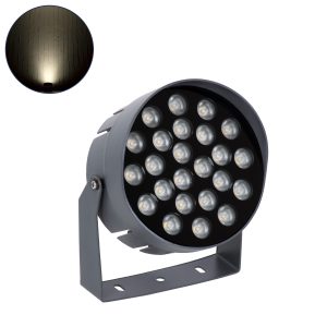 FLOOD-NIGMA 90379 Προβολέας Σποτ Wall Washer με Αντιθαμβωτική Γρίλια LED 24W 2280lm 30° DC 24V Αδιάβροχο IP65 Φυσικό Λευκό 4500K Dimmable – Γκρι Ανθρακί – Μ15 x Π15 x Υ9.1cm – 3 Χρόνια Εγγύηση