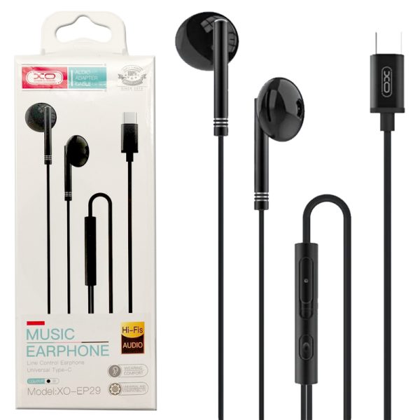 XO EP29 Type-C Handsfree Μαύρο - Image 4