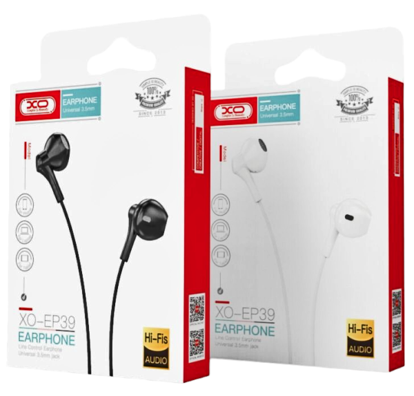 XO EP39 Half In-ear Handsfree  1.15μ Μαύρο - Image 4