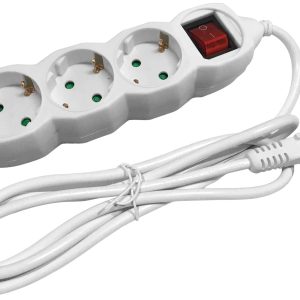 Entac Πολύπριζο 3 Θέσεων Με Διακόπτη 3×1.5mm 1.5m