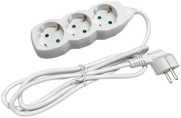 Entac Πολύπριζο 3 Θέσεων Χωρίς Διακόπτη 3x1.5mm 1.5m