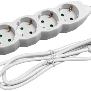 Entac Πολύπριζο 5 Θέσεων Χωρίς Διακόπτη 3×1.5mm 1.5m