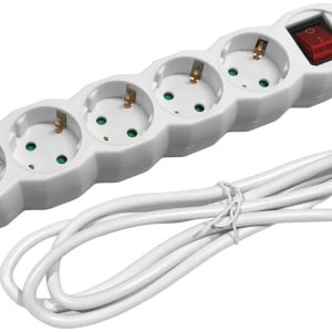 Entac Πολύπριζο 6 Θέσεων Με Διακόπτη 3×1.5mm 1.5m
