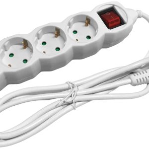 Entac Πολύπριζο 4 Θέσεων Με Διακόπτη 3×1.5mm 3m