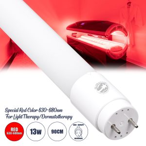 TREATMENT 60399 Λάμπα LED Τύπου Φθορίου T8 G13 90cm 13W 309lm 300° AC 220-240V IP20 Φ2.7 x Μ90cm – Κόκκινη 630-680nm Special For Light Therapy/Dermatotherapy – 3 Years Warranty