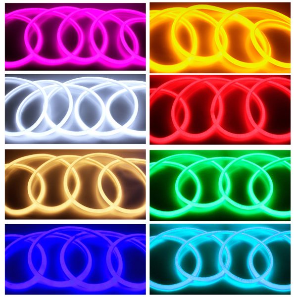 70586 TUBE 360° Degree Neon Flex Epistar LED SMD 2835 1m 12W/m 120LED/m 1212lm/m 360° DC 24V Αδιάβροχη IP68 Gold - Ultra Θερμό 2200K Dimmable - Image 3