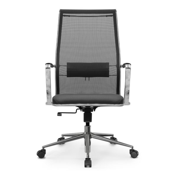 Καρέκλα γραφείου B2-163K  εργονομική με ύφασμα Mesh και τεχνόδερμα χρώμα μαύρο 58x70x103/117εκ. - Image 5