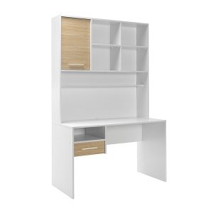 Γραφείο εργασίας London  χρώμα λευκό – oak 120x60x196εκ.