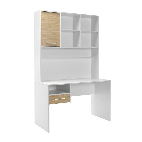 Γραφείο εργασίας London  χρώμα λευκό - oak 120x60x196εκ.