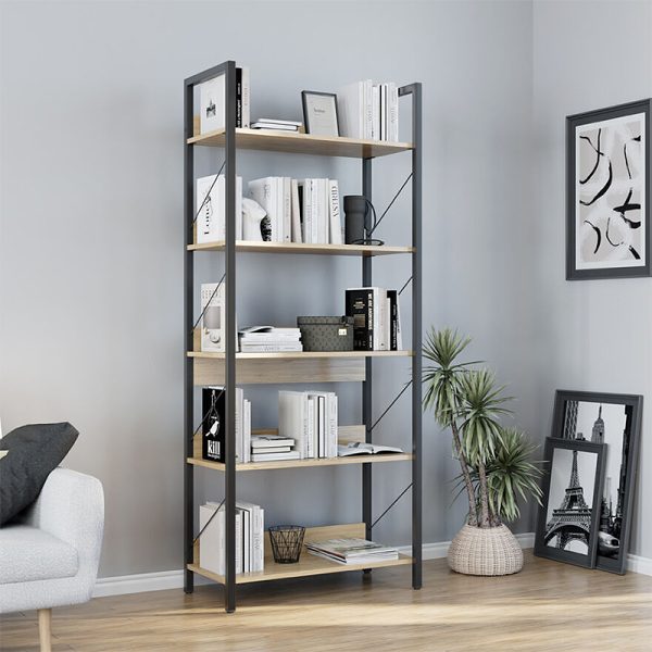 Βιβλιοθήκη Connect  χρώμα florida oak 73x35x172εκ. - Image 2