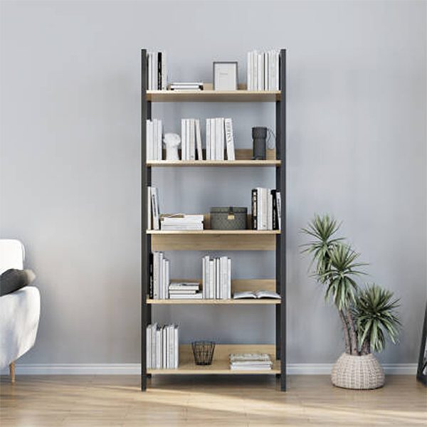 Βιβλιοθήκη Connect  χρώμα florida oak 73x35x172εκ. - Image 3