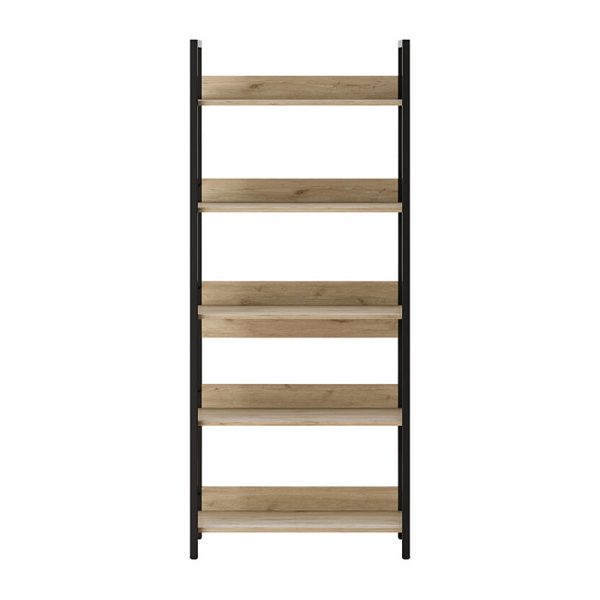 Βιβλιοθήκη Connect  χρώμα florida oak 73x35x172εκ. - Image 5