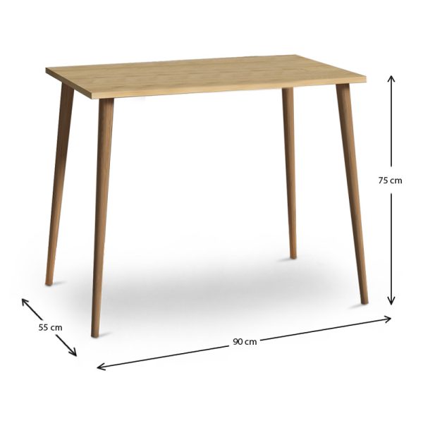 Γραφείο Fiona  από μελαμίνη χρώμα oak 90x55x75εκ. - Image 4