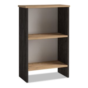 Βιβλιοθήκη μελαμίνης Flora  χρώμα industrial grey – oak 52x25x80εκ.