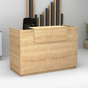 Γραφείο υποδοχής – reception Lemmon  χρώμα φυσικό οξιάς 160x70x110εκ.