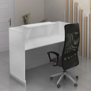 Γραφείο υποδοχής – reception Lemmon  χρώμα λευκό 160x70x110εκ.