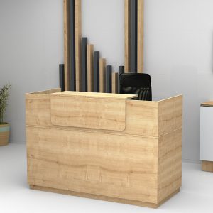 Γραφείο υποδοχής – reception Lemmon  χρώμα φυσικό οξιάς 200x70x110εκ.