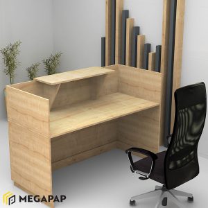 Γραφείο υποδοχής – reception Lemmon  χρώμα φυσικό οξιάς 200x70x110εκ.