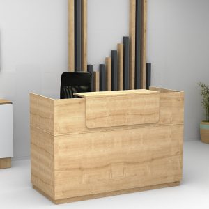Γραφείο υποδοχής – reception Lemmon  χρώμα φυσικό οξιάς 120x70x110εκ.