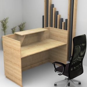 Γραφείο υποδοχής – reception Lemmon  χρώμα φυσικό οξιάς 120x70x110εκ.