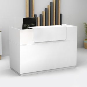 Γραφείο υποδοχής – reception Lemmon  χρώμα λευκό 120x70x110εκ.