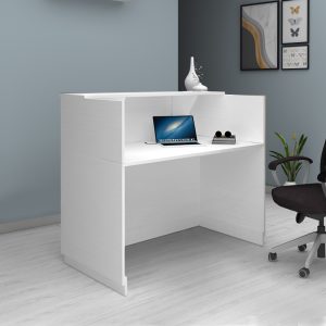 Γραφείο υποδοχής – reception Gemini  χρώμα λευκό 150x70x110εκ.