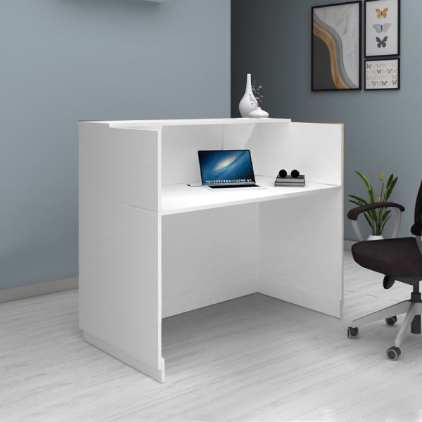 Γραφείο υποδοχής - reception Gemini  χρώμα λευκό 150x70x110εκ. - Image 2