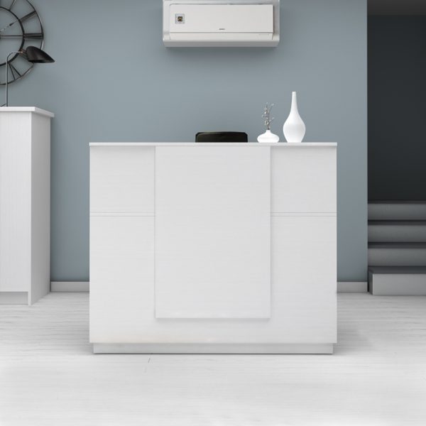Γραφείο υποδοχής - reception Gemini  χρώμα λευκό 150x70x110εκ. - Image 3