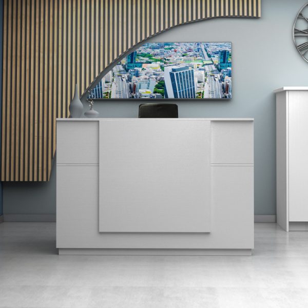 Γραφείο υποδοχής - reception Gemini  χρώμα λευκό 180x70x110εκ. - Image 3