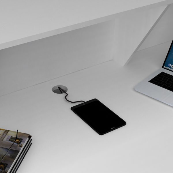 Γραφείο υποδοχής - reception Gemini  χρώμα λευκό 180x70x110εκ. - Image 5