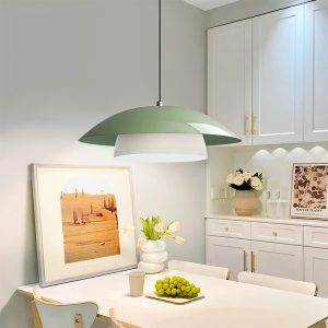 Φωτιστικό οροφής Eliora  E27 μεταλλικό μονόφωτο χρώμα μέντα Ø36×100εκ.